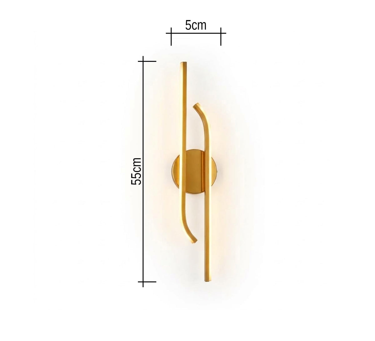 Gold LED Interlocking Lines Wall Light - Vitrine Furniture - Wall Sconce