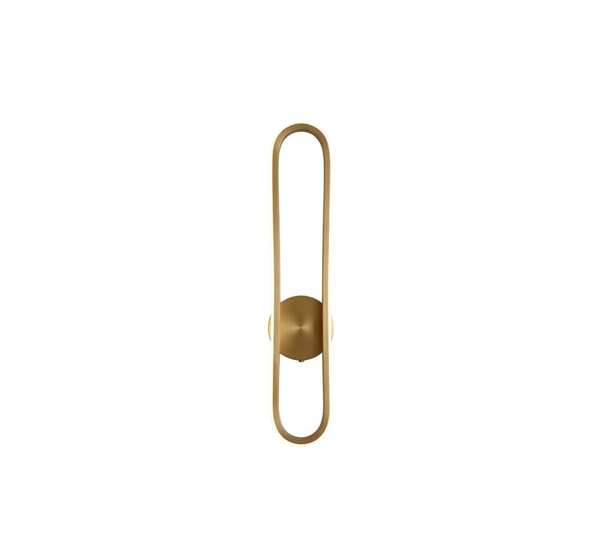 Gold LED Oval Loop Wall Light - Vitrine Furniture - Wall Sconce