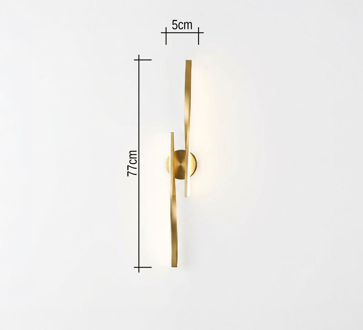 Gold LED Twin Parallel Bars Sconce - Vitrine Furniture - Wall Sconce