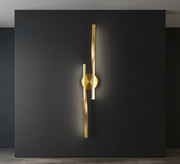 Gold LED Twin Parallel Bars Sconce - Vitrine Furniture - Wall Sconce