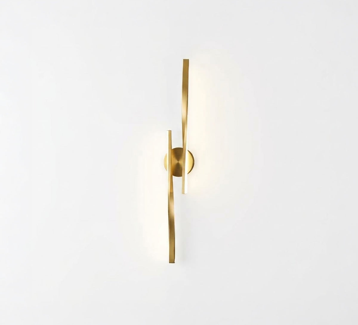 Gold LED Twin Parallel Bars Sconce - Vitrine Furniture - Wall Sconce