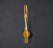 Gold LED Twisted Ribbon Wall Light - Vitrine Furniture - Wall Sconce