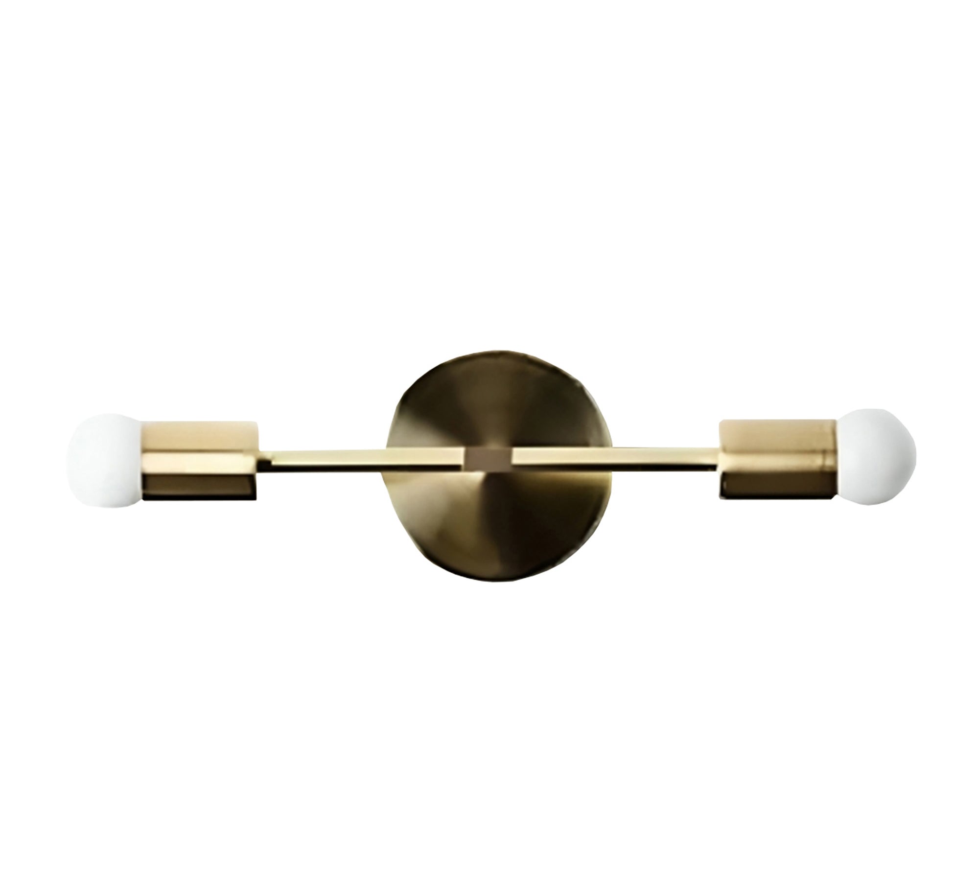 Gold metal ablique 2 bulbs - Vitrine Furniture - Lighting