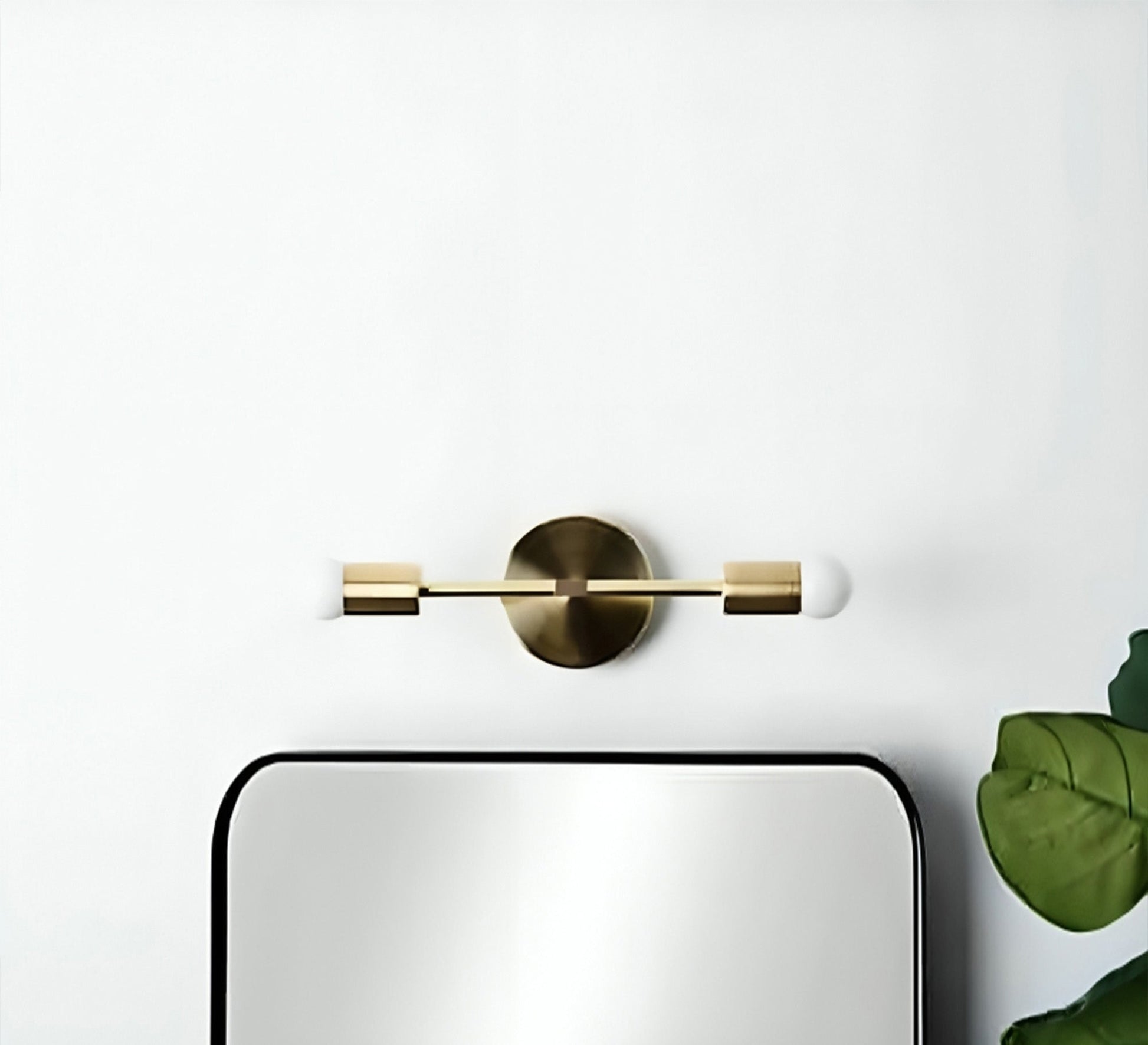 Gold metal ablique 2 bulbs - Vitrine Furniture - Lighting