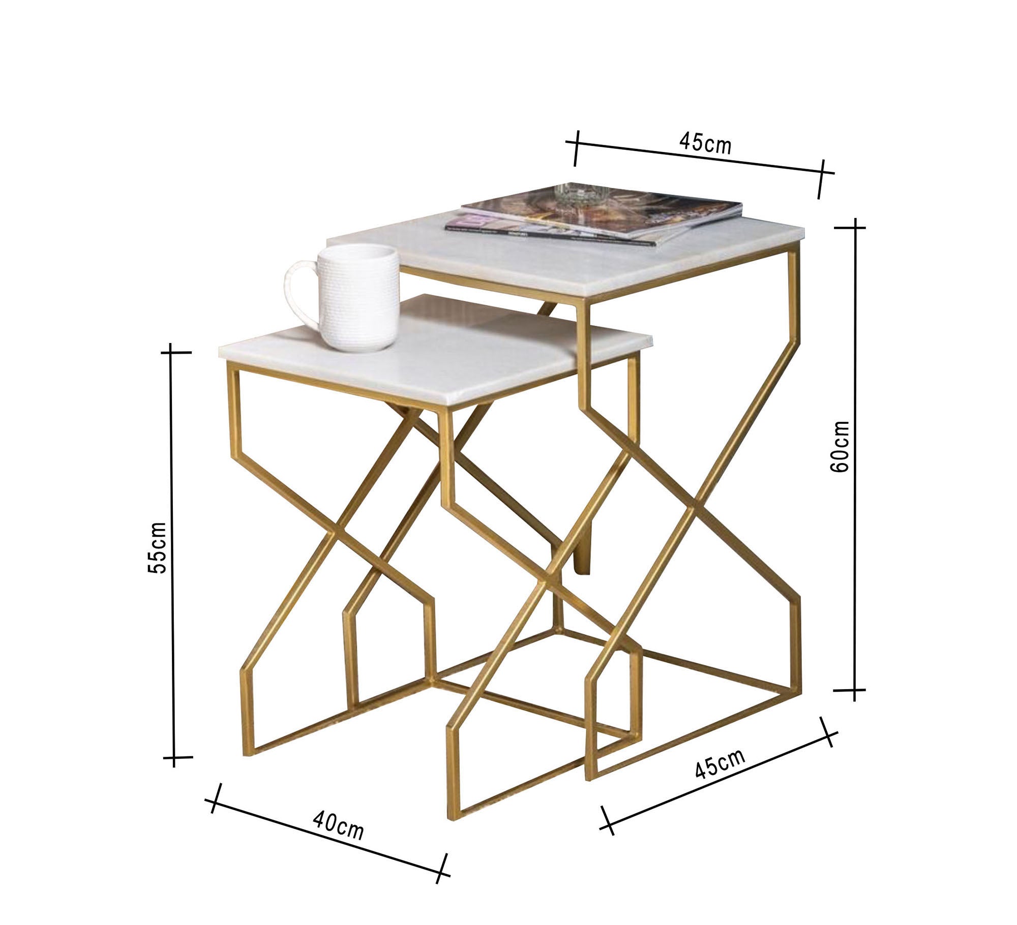 Gold metal tables - Vitrine Furniture - Furniture