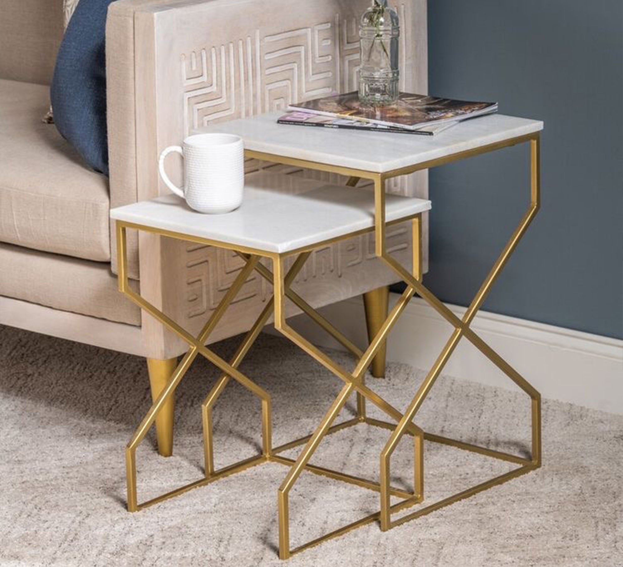 Gold metal tables - Vitrine Furniture - Furniture