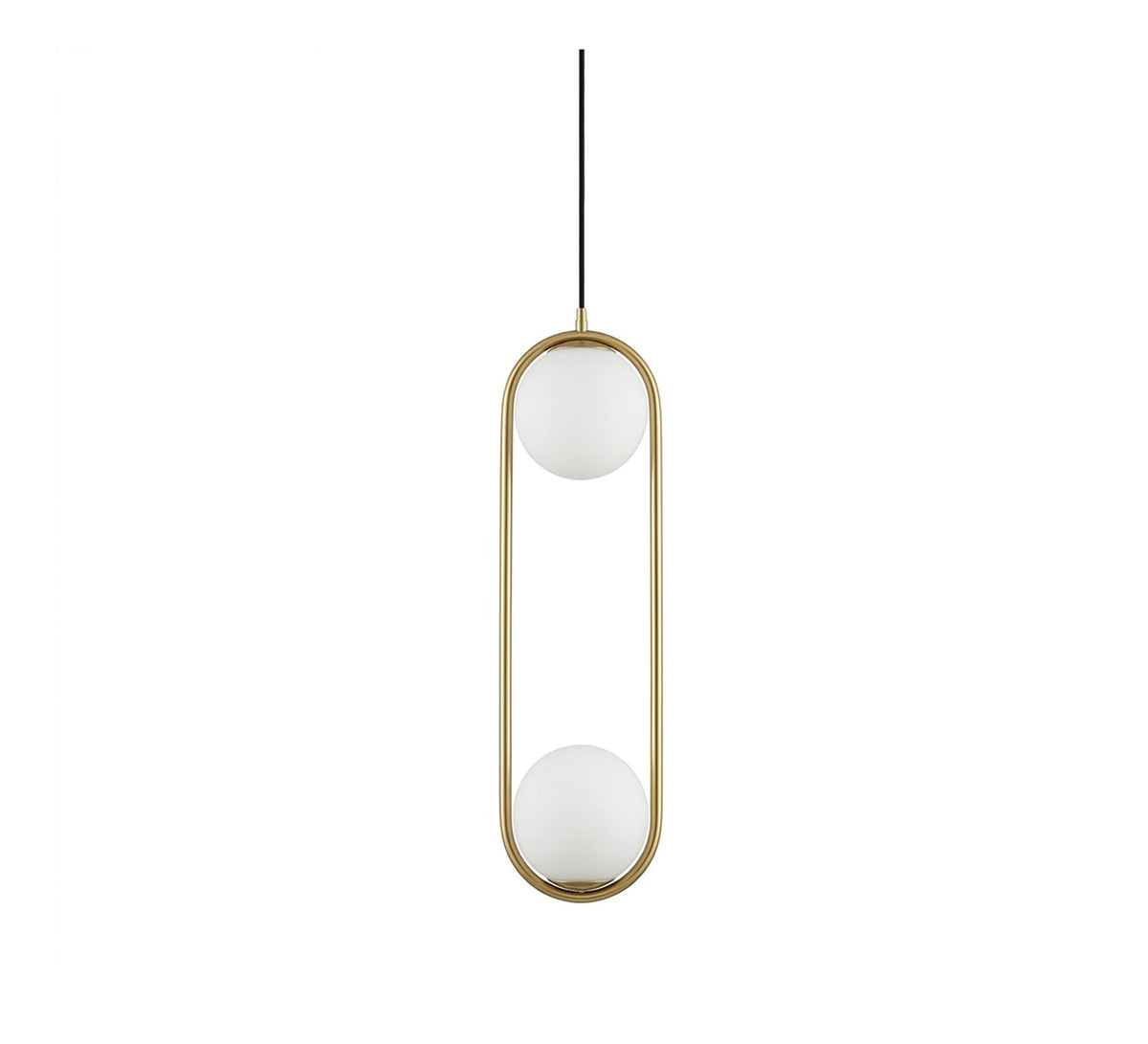 Gold Oval Double Globe Pendant Light - Vitrine Furniture - Ceiling lights