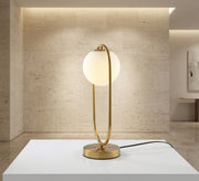 Gold Oval Loop Globe Table Lamp - Vitrine Furniture - Table lamps