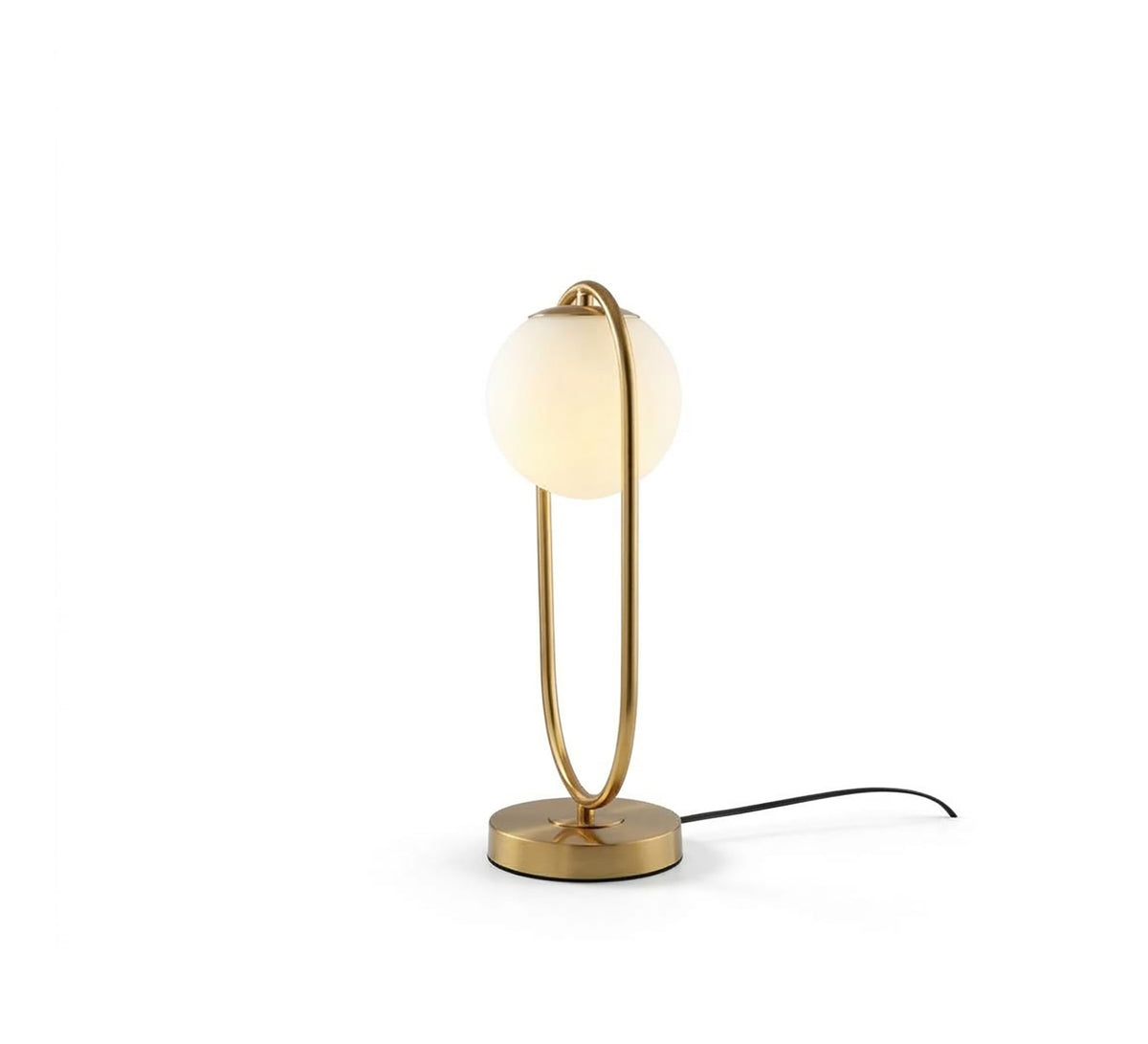 Gold Oval Loop Globe Table Lamp - Vitrine Furniture - Table lamps