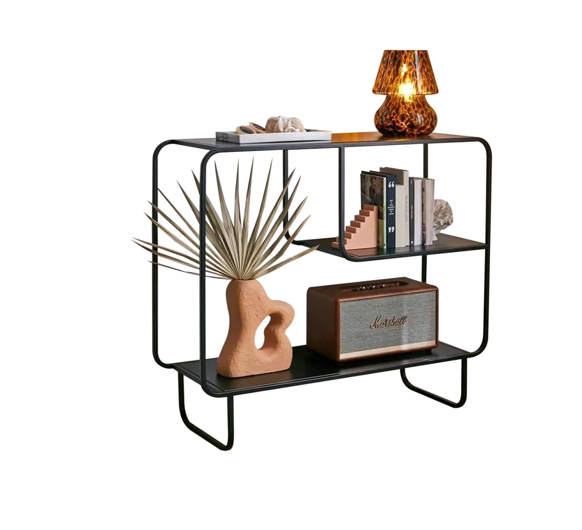 Gold semi - circular console - Vitrine Furniture - Furniture