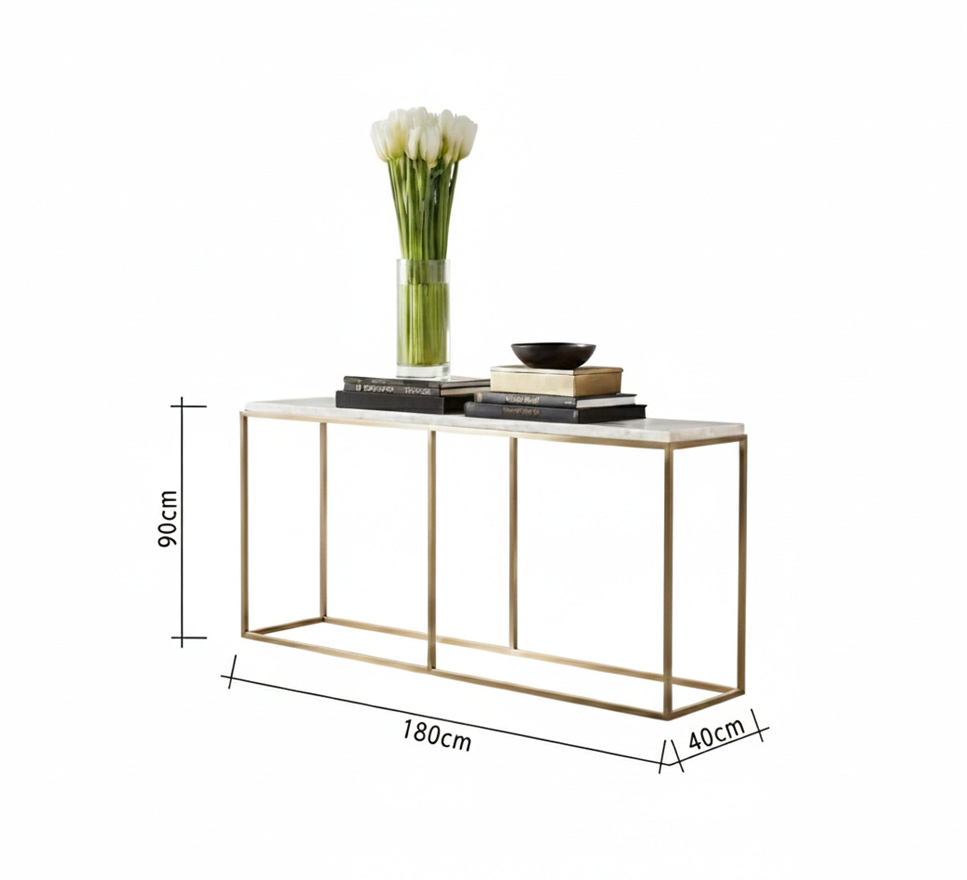 Gold steel console - Vitrine Furniture - Furniture