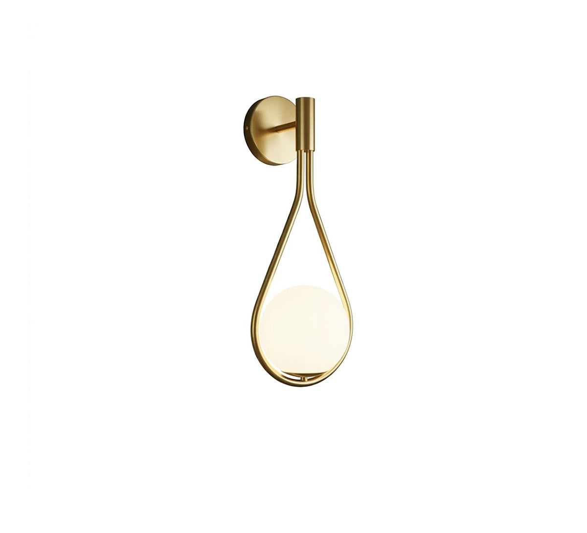 Gold Teardrop Wall Sconce with Globe - Vitrine Furniture - Wall Sconce