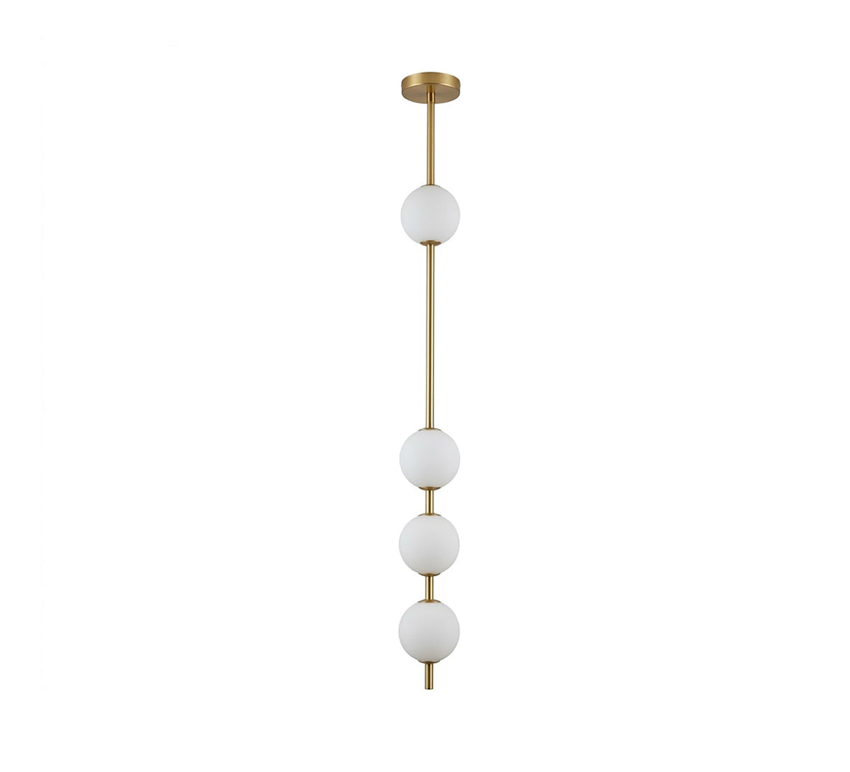 Gold Vertical Rod Four Globe Pendant - Vitrine Furniture - Ceiling lights