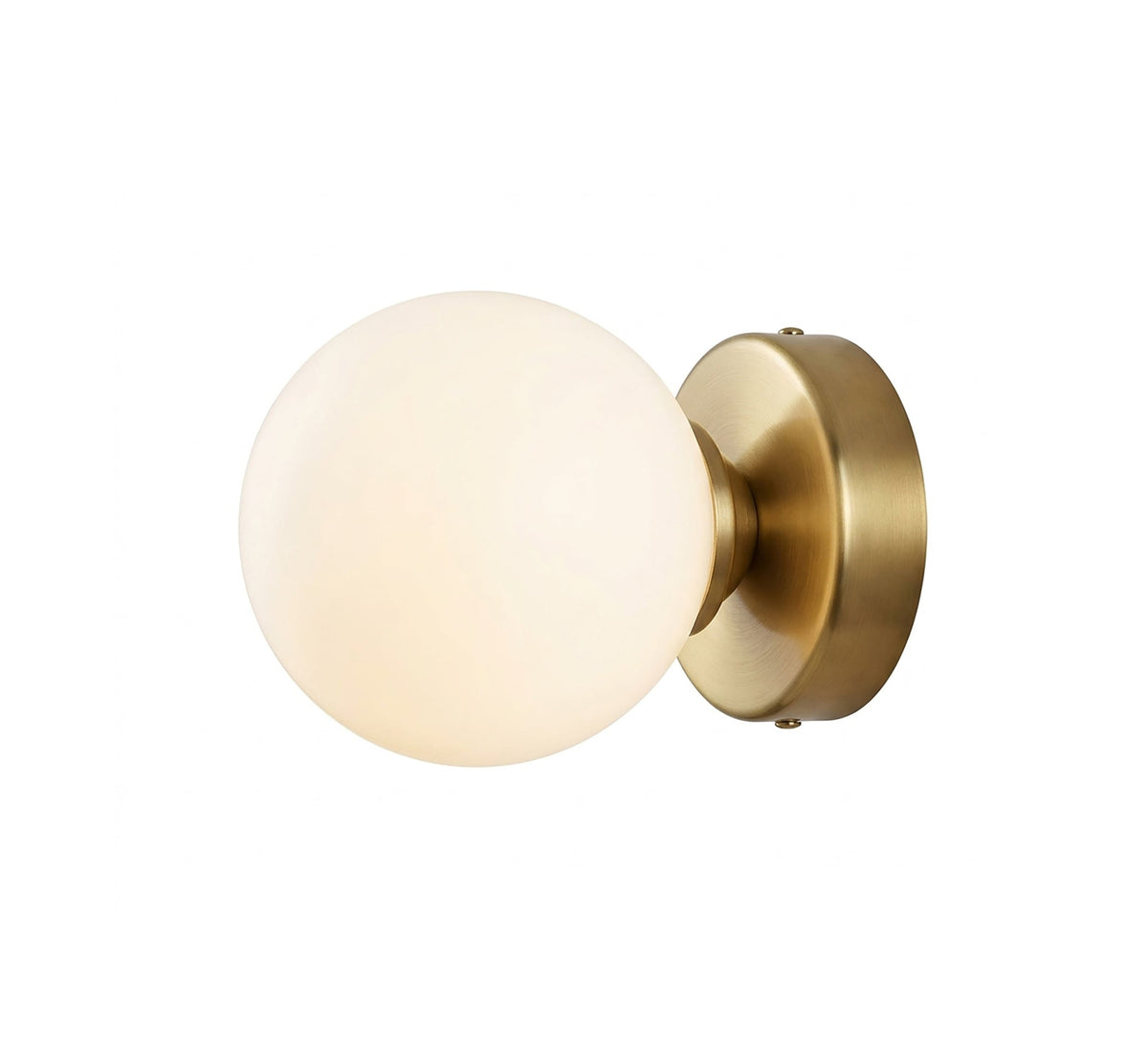 Gold Wall Sconce with Opal Globe - Vitrine Furniture - Wall Sconce