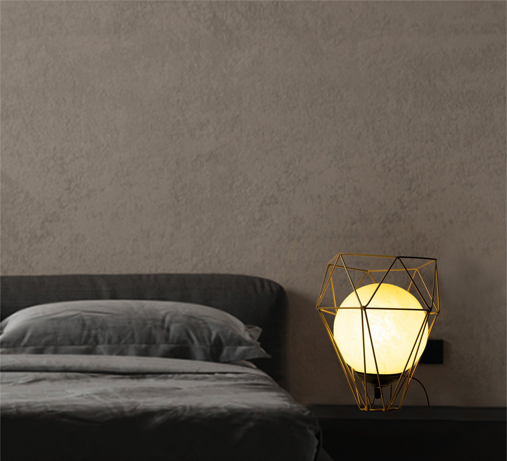 Golden cone cage lampshade - Vitrine Furniture - Lighting