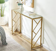 Golden console in soft design - Vitrine Furniture - Console