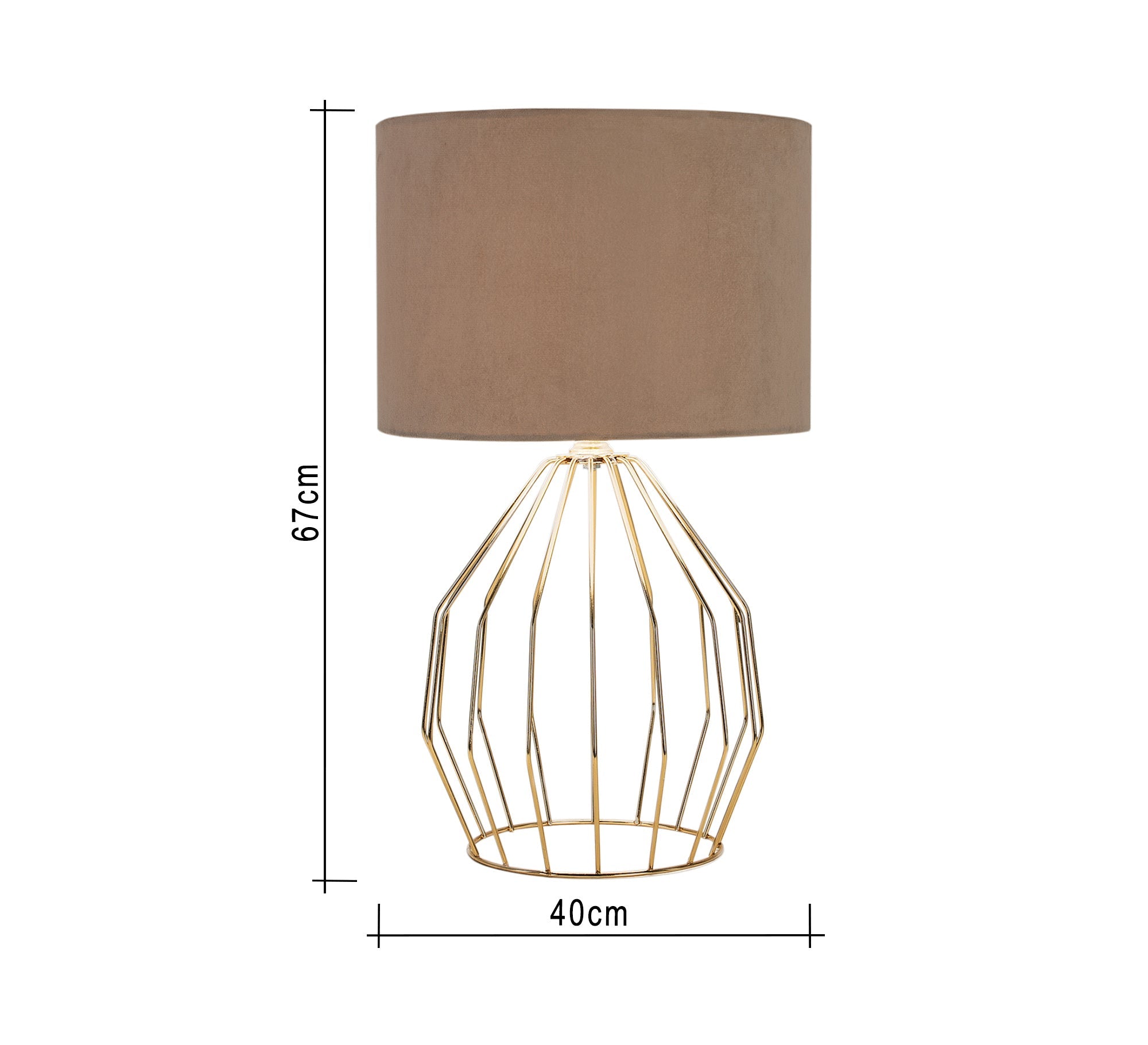 Golden cylindrical lampshade - Vitrine Furniture - Lighting