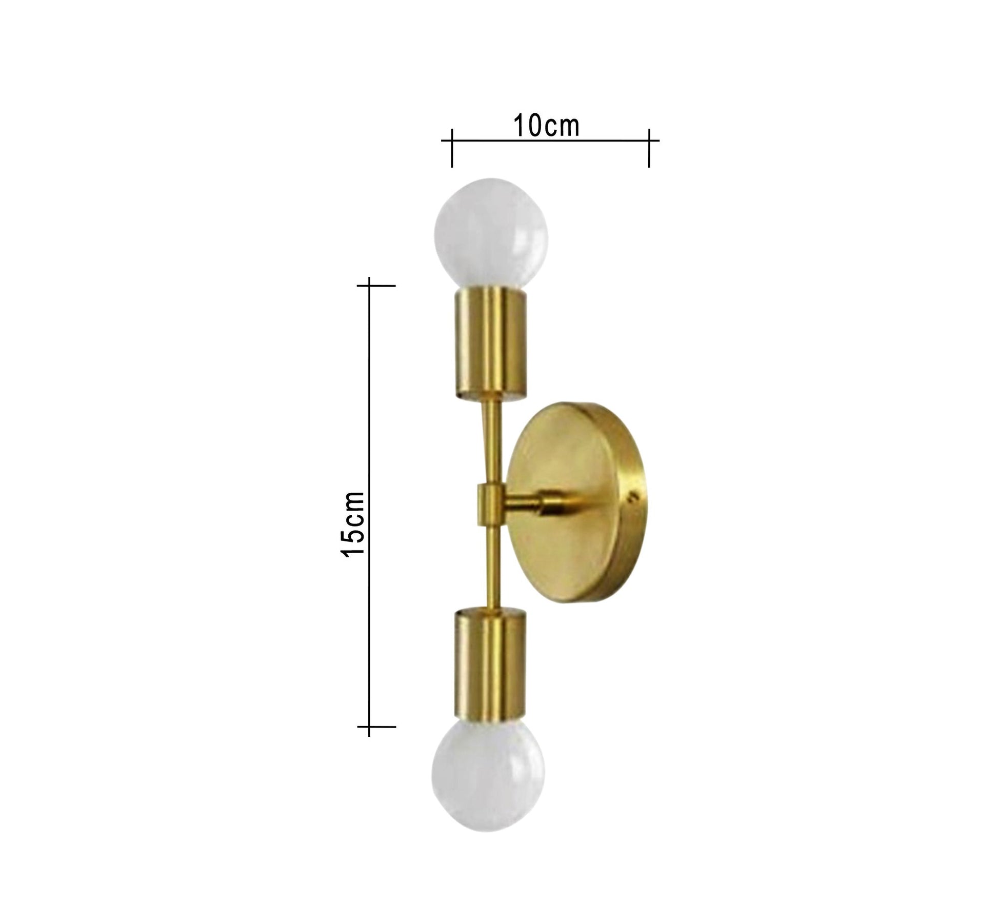 Golden Metal Wall Lamp - Vitrine Furniture - Lighting