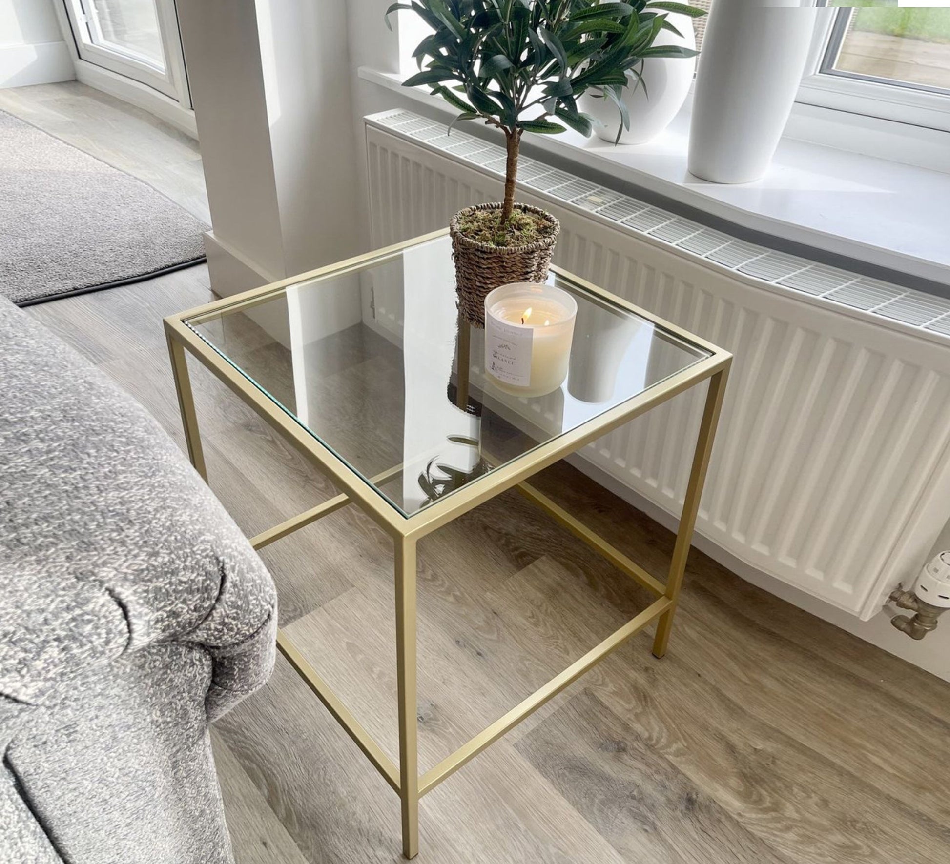 Golden square side table - Vitrine Furniture - Furniture