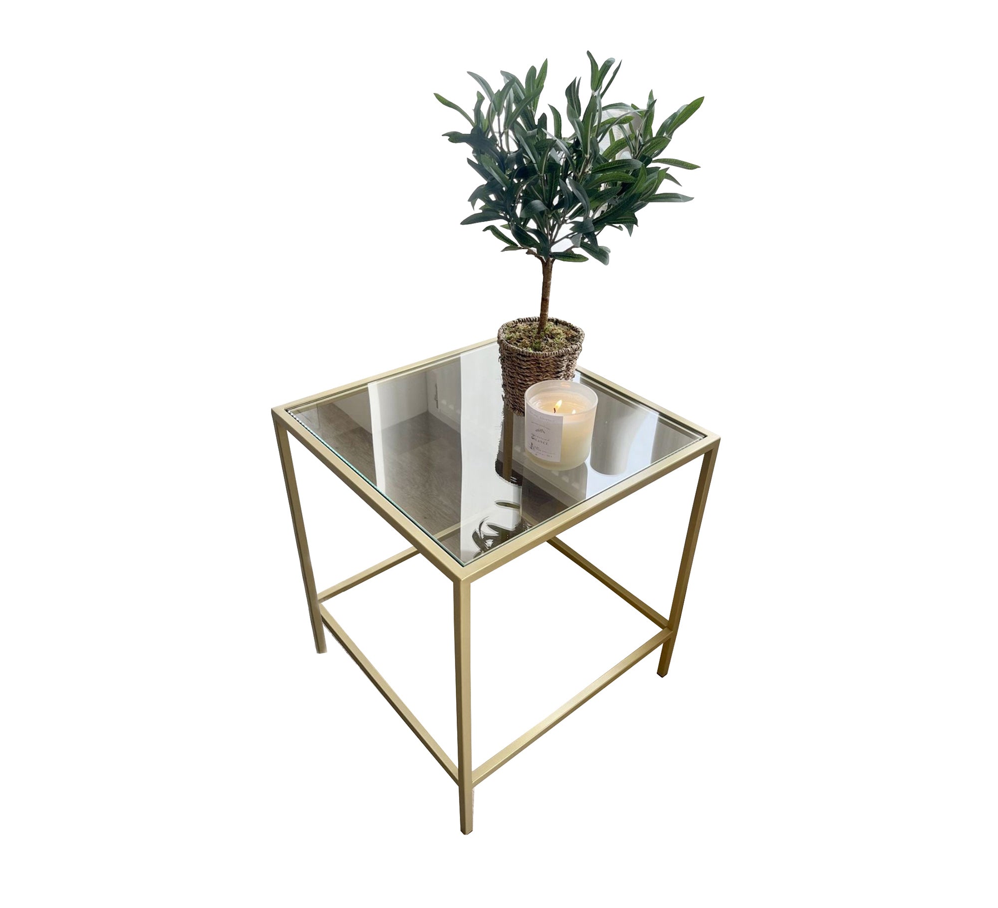 Golden square side table - Vitrine Furniture - Furniture