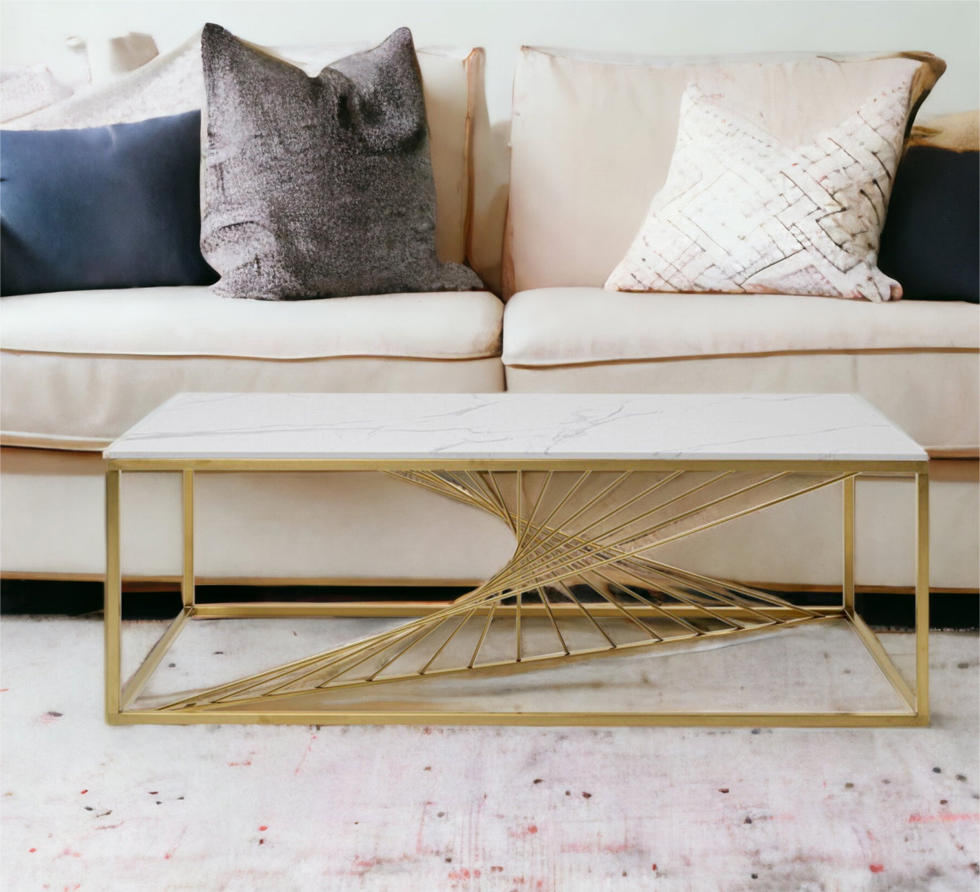 Golden steel table - Vitrine Furniture - Furniture