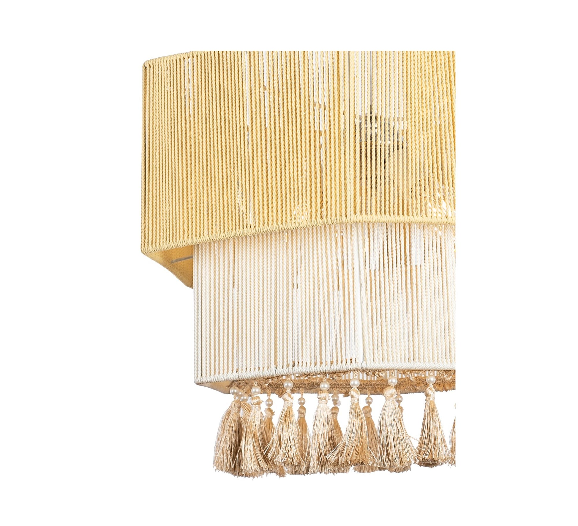 Graded polygon ceiling pendant with tassels - Vitrine Furniture - Lighting