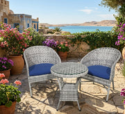 Gray and blue outdoor seating set - Vitrine Furniture - Outdoor Lounge Sets