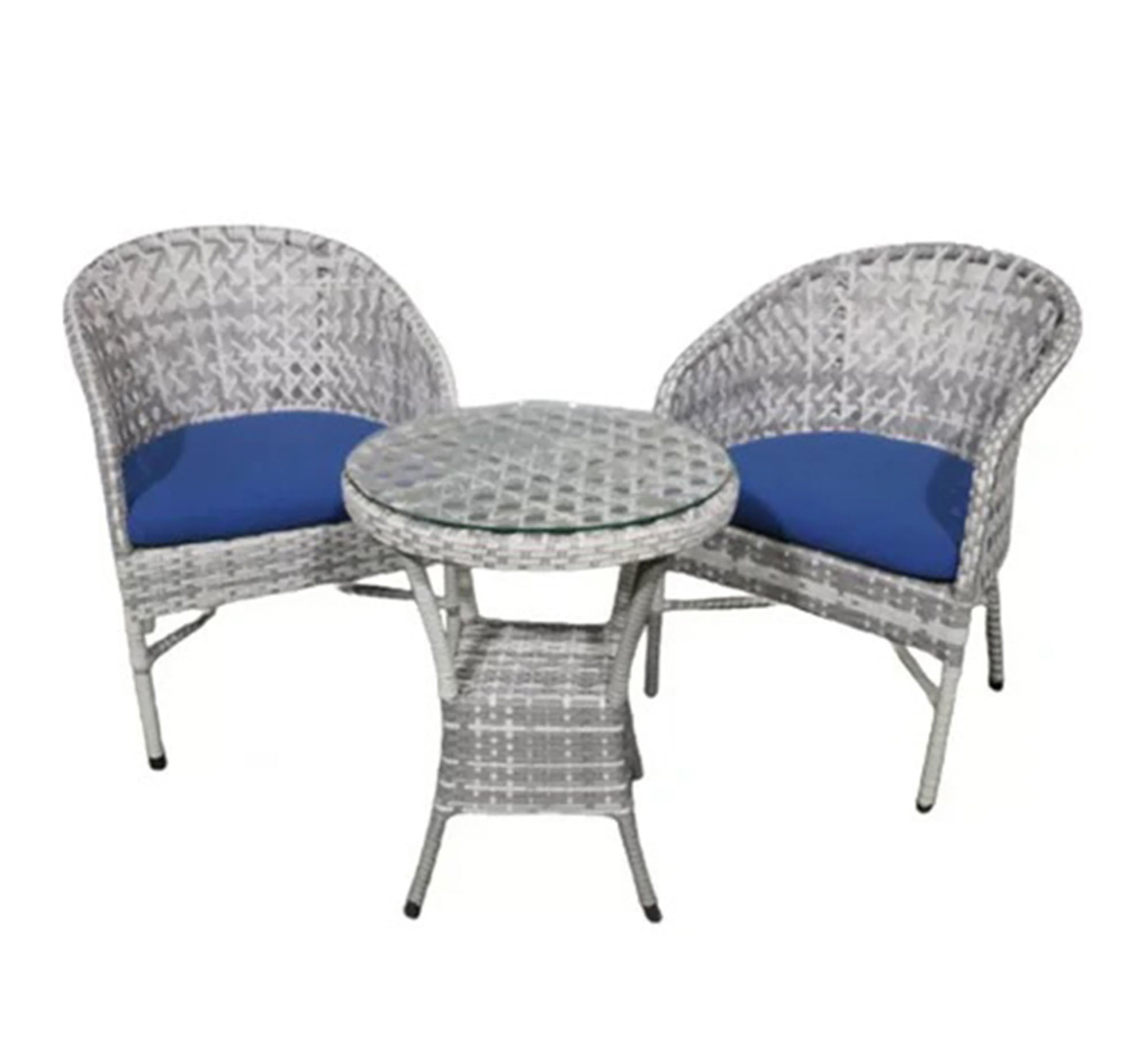 Gray and blue outdoor seating set - Vitrine Furniture - Outdoor Products