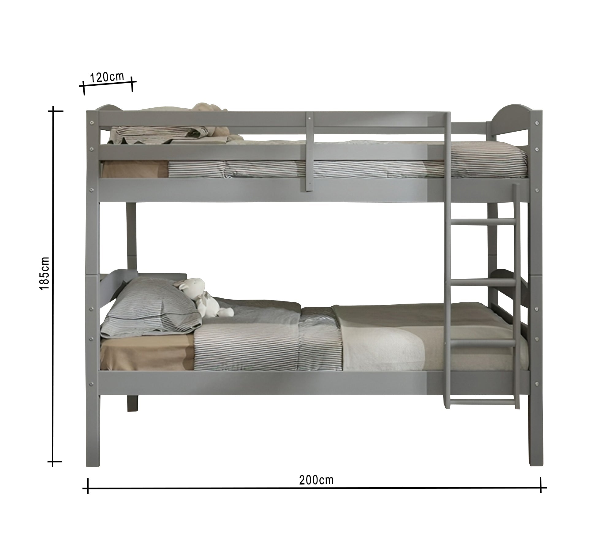 Gray bunk bed - Vitrine Furniture - Furniture