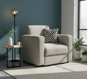 Gray Chair, Armrests, Unique Design - Vitrine Furniture - Furniture