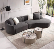Gray curved sofa with distinguished design - Vitrine Furniture - Living room Sofas