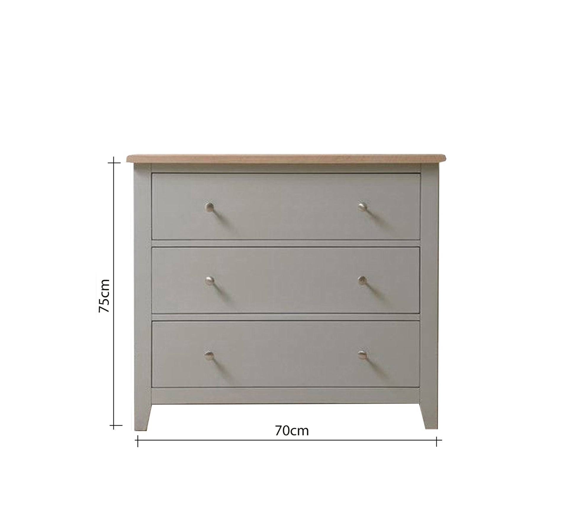 Gray drawer unit with a wooden top and an elegant design - Vitrine Furniture - Furniture