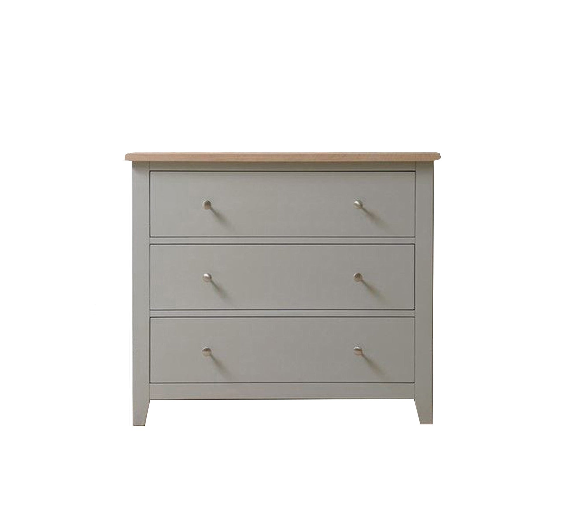 Gray drawer unit with a wooden top and an elegant design - Vitrine Furniture - Furniture