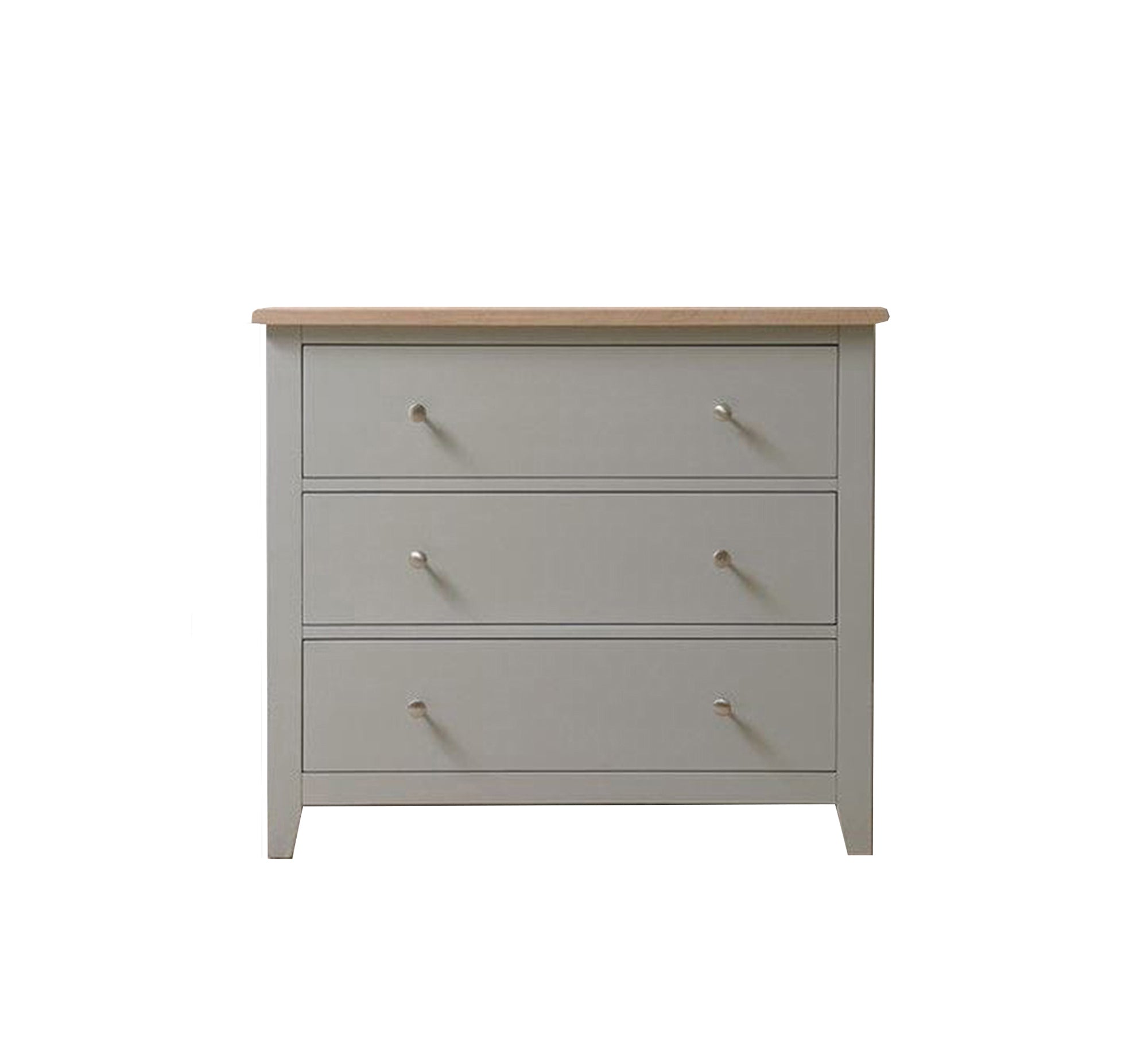 Gray drawer unit with a wooden top and an elegant design - Vitrine Furniture - Furniture
