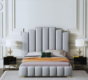 Gray gradient bed uppercase letters - Vitrine Furniture - Furniture