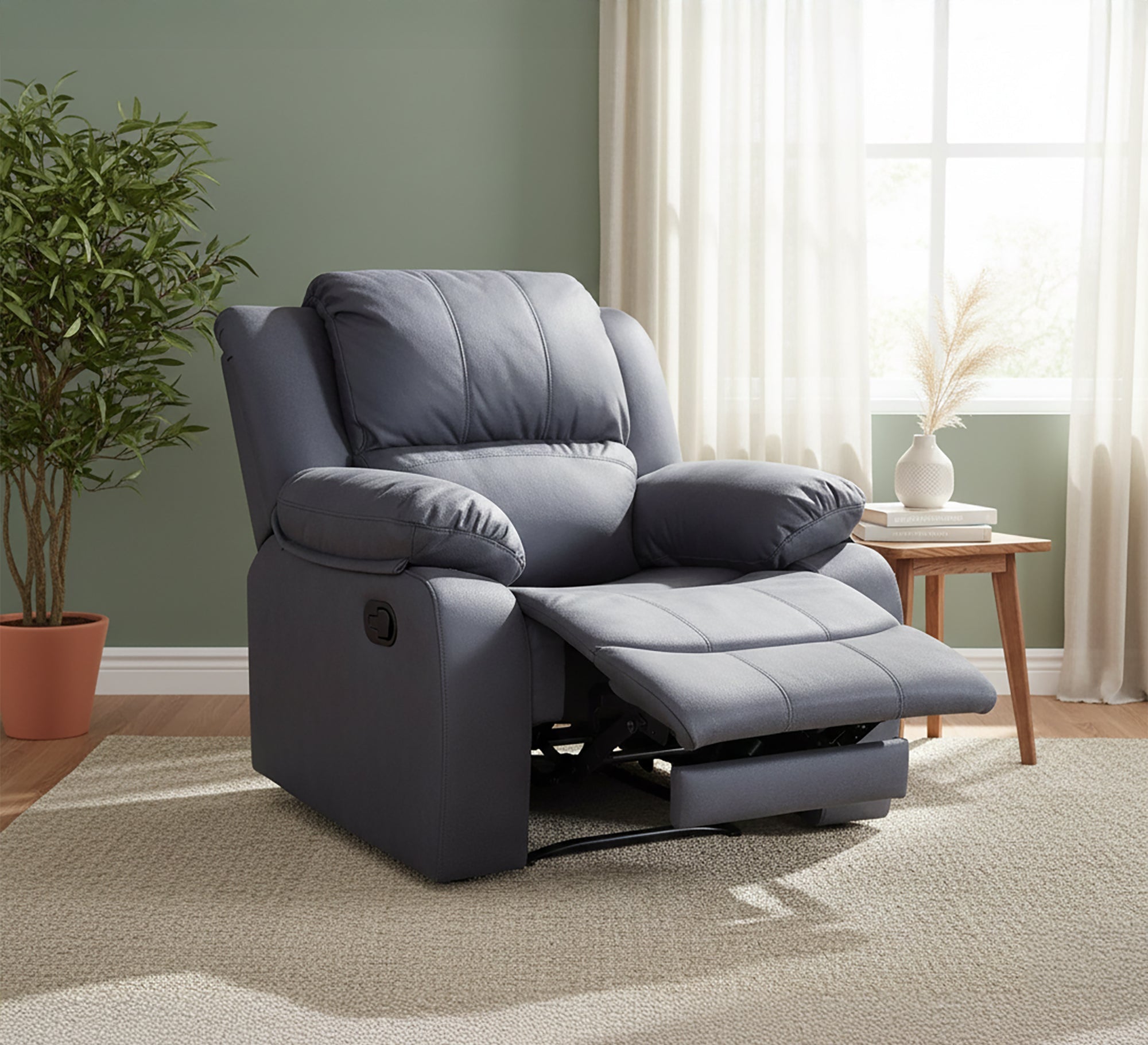 Gray Lazy Boy Rocking Chair - Plush Comfort & Style - Vitrine Furniture - Lazyboy Chair