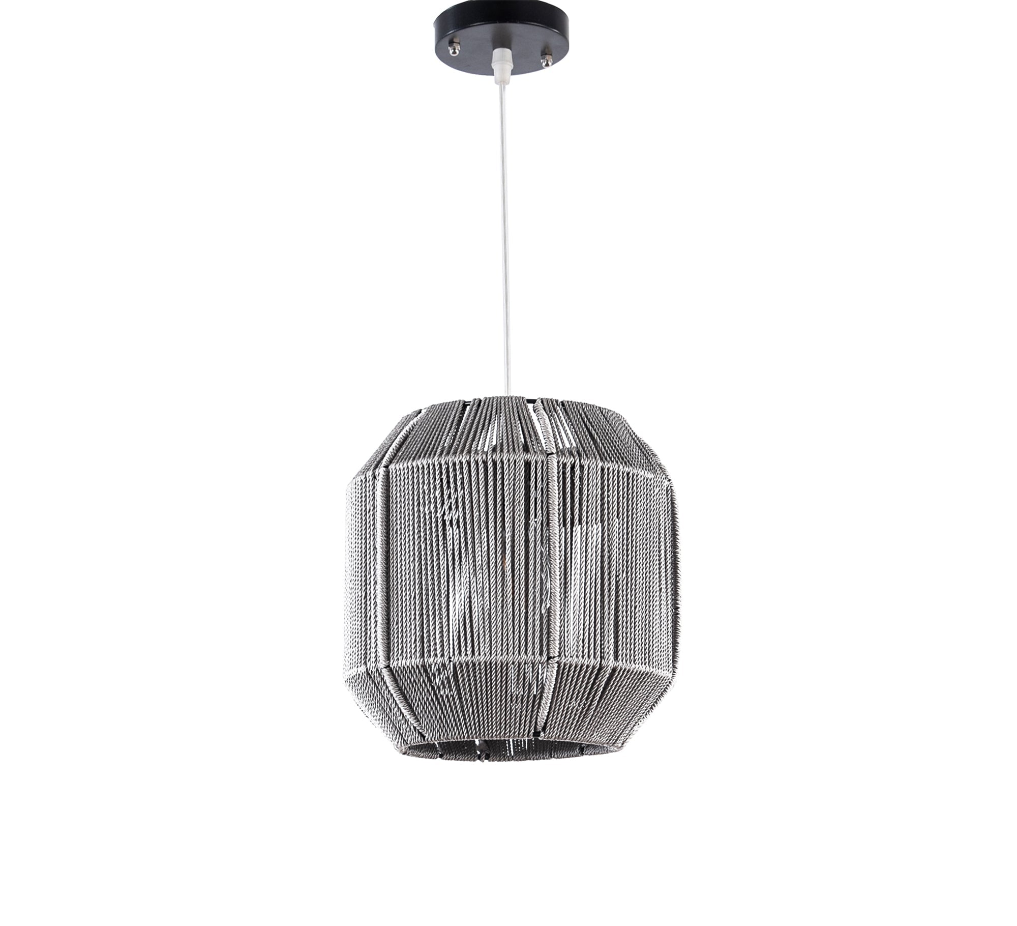 Gray macrame pendant light - Vitrine Furniture - Lighting