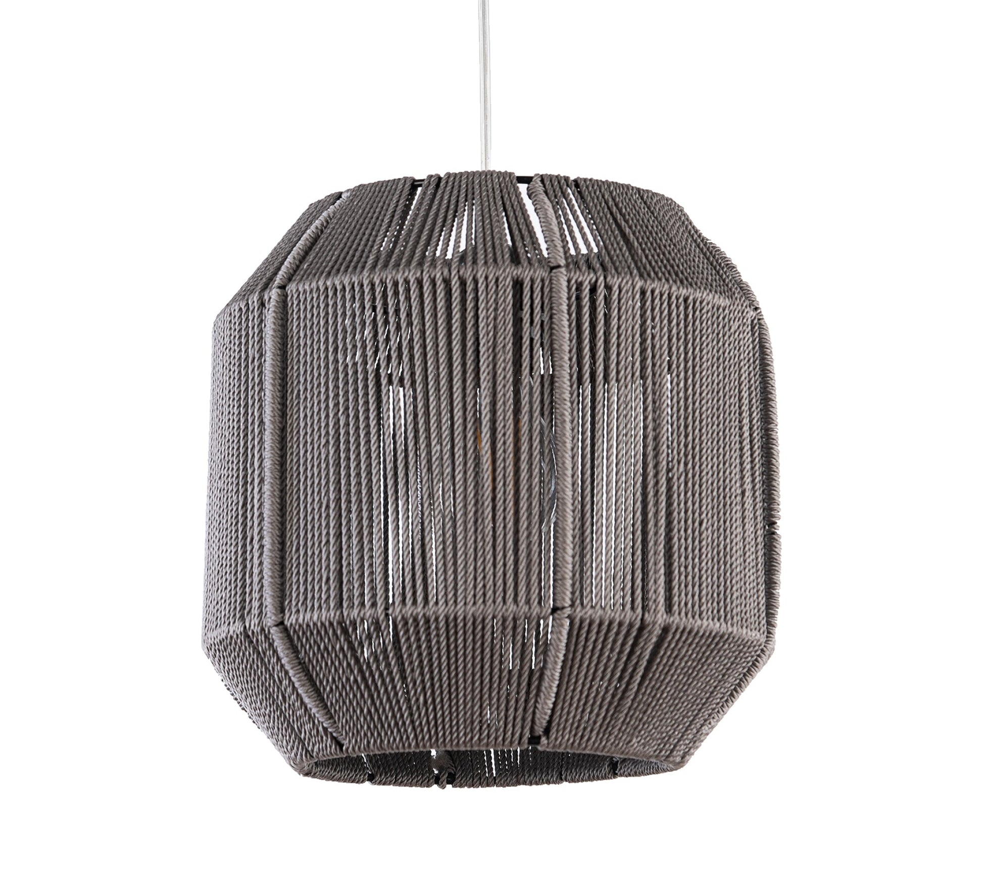 Gray macrame pendant light - Vitrine Furniture - Lighting