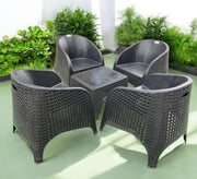 Gray outdoor set with four chairs and a table - Vitrine Furniture - Outdoor Products