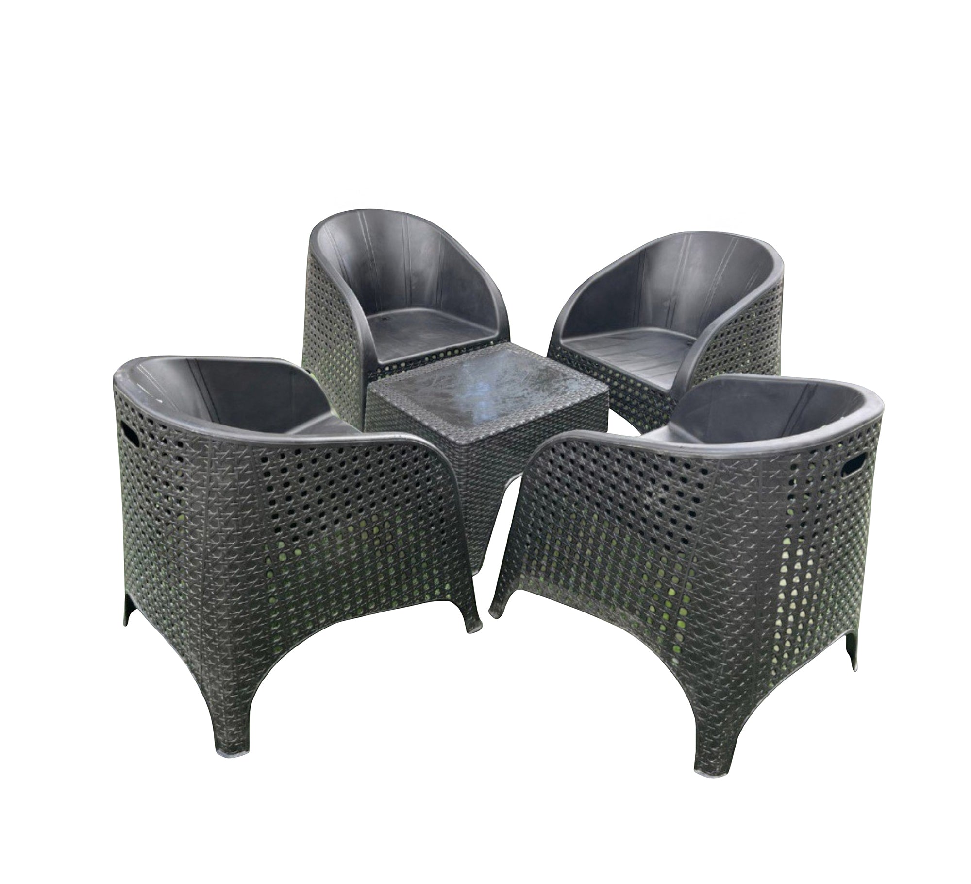 Gray outdoor set with four chairs and a table - Vitrine Furniture - Outdoor Products