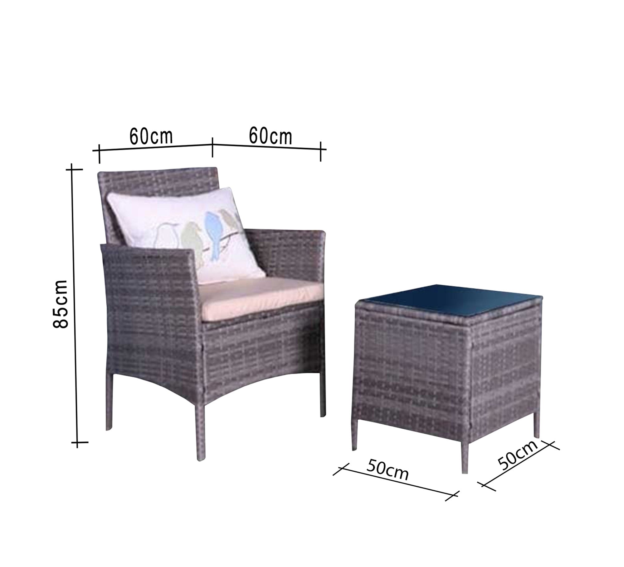 Gray outdoor studio set - Vitrine Furniture - Outdoor Products