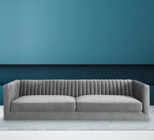 Gray sofa with folded backrest - Vitrine Furniture - Living room Sofas