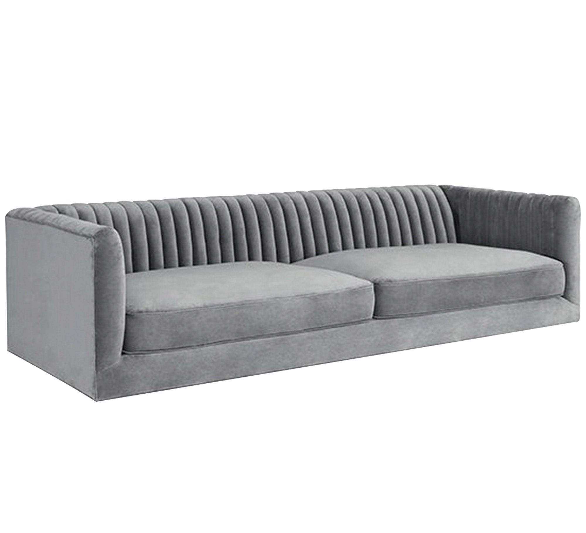 Gray sofa with folded backrest - Vitrine Furniture - Living room Sofas