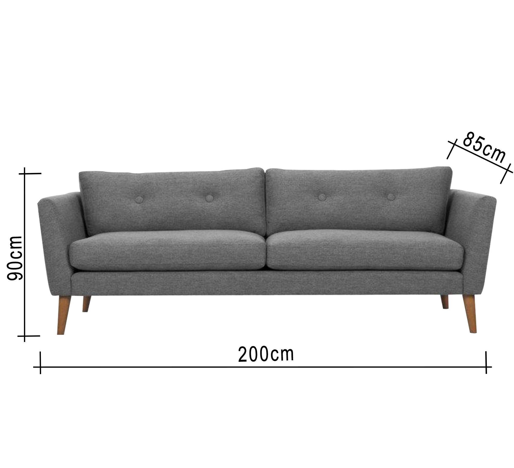 Gray sofa with high legs - Vitrine Furniture - Living room Sofas