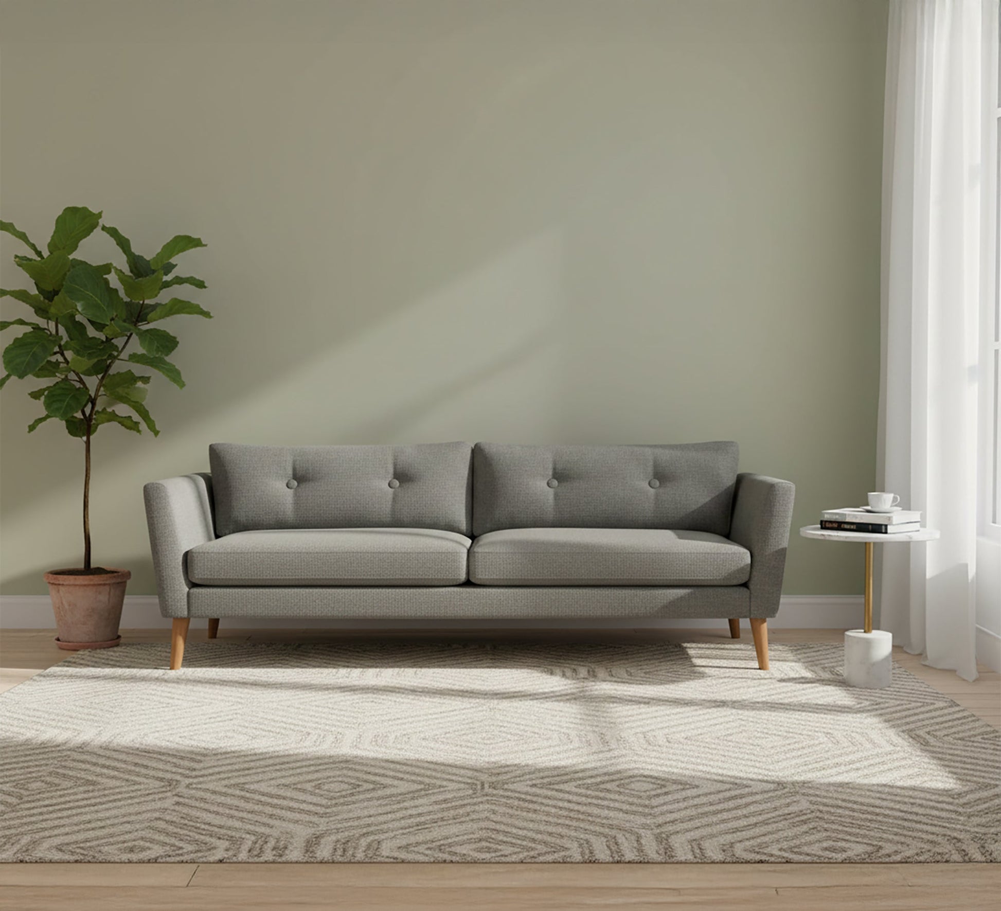 Gray sofa with high legs - Vitrine Furniture - Living room Sofas