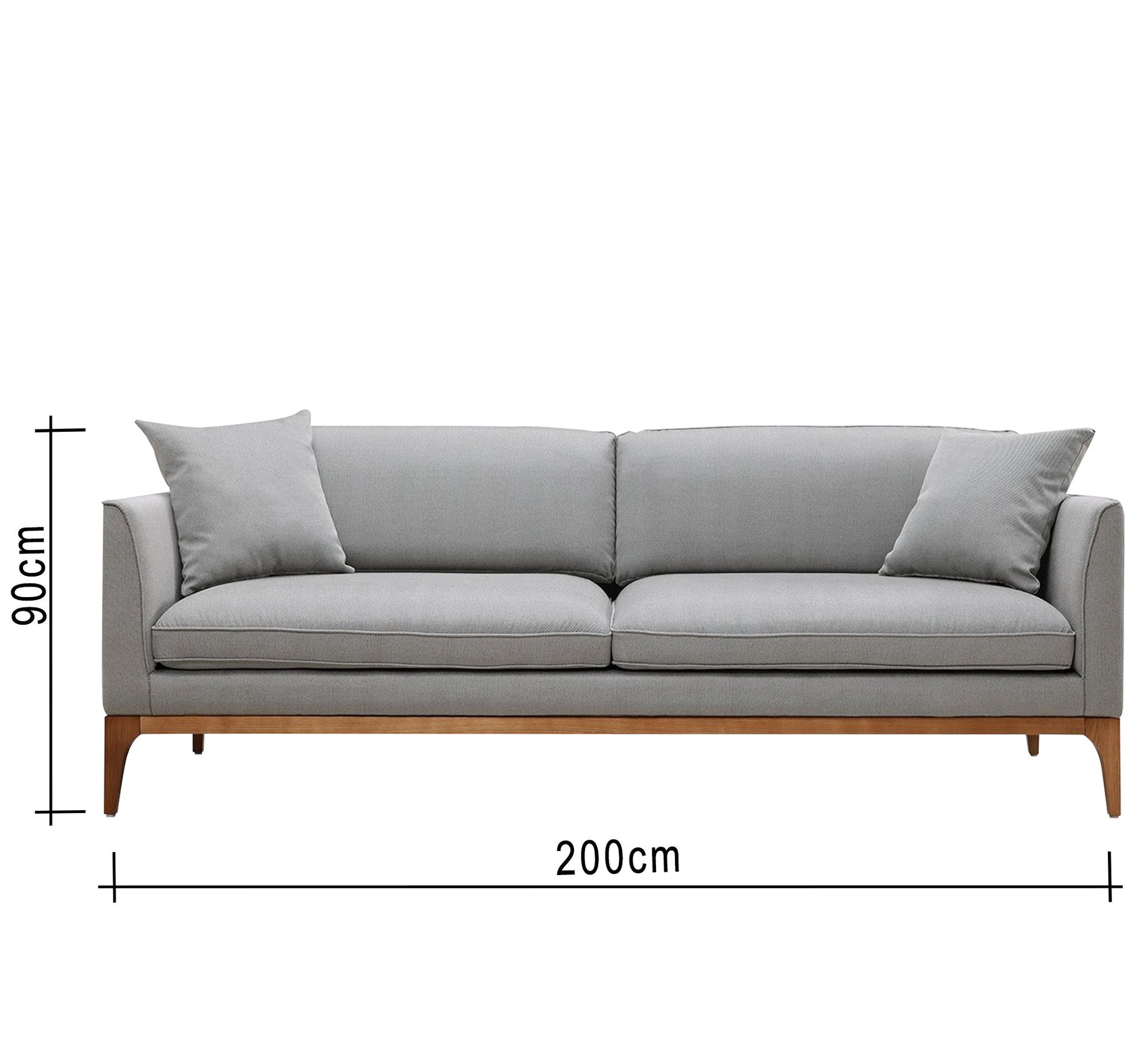 Gray sofa with high wooden legs - Vitrine Furniture - Living room Sofas