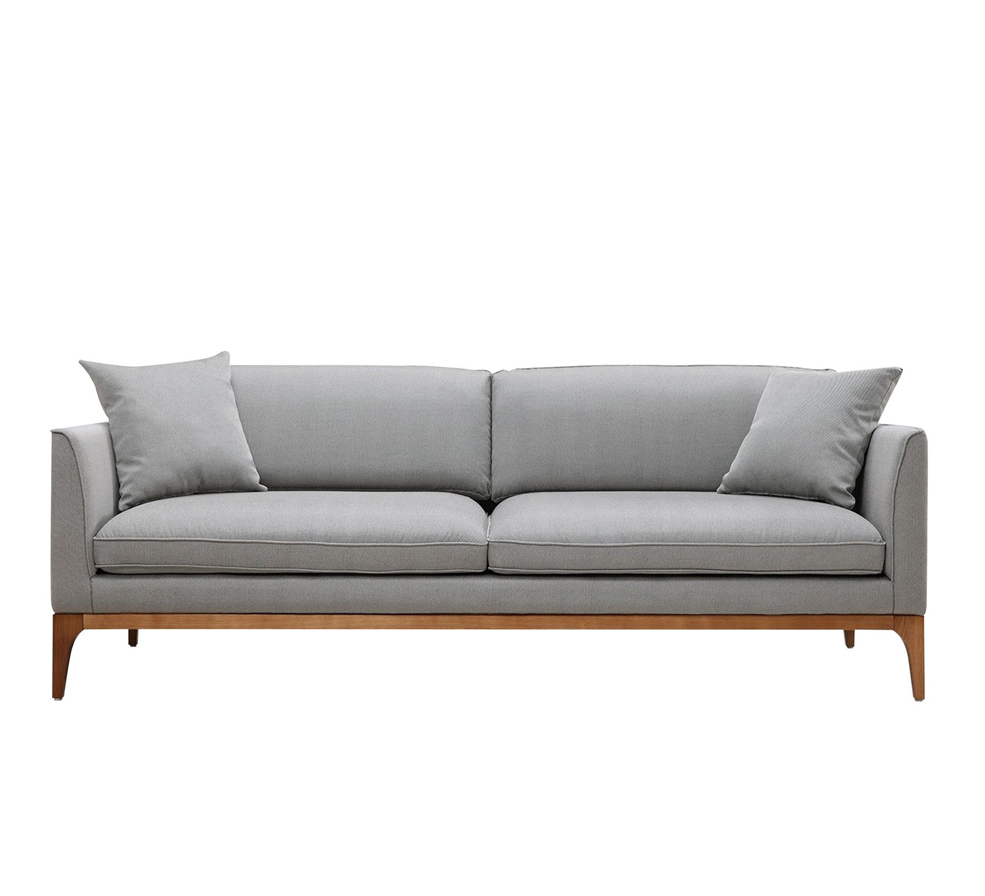 Gray sofa with high wooden legs - Vitrine Furniture - Living room Sofas