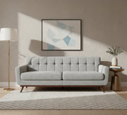 Gray sofa with slanted wooden legs - Vitrine Furniture - Living room Sofas