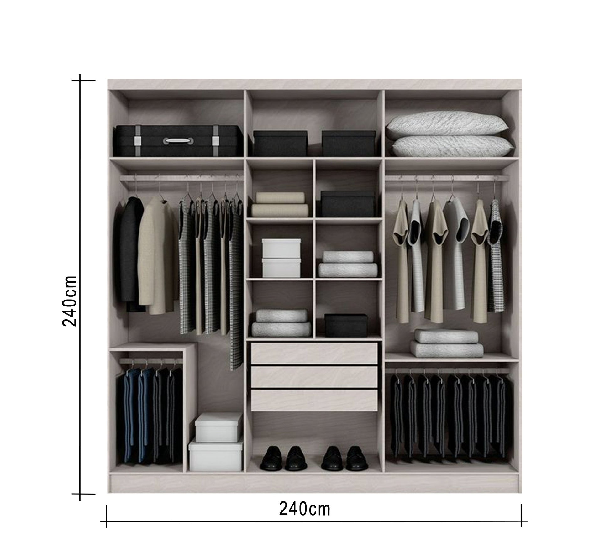 Gray Space Dresser: Elegant, Practical, Open Design - Vitrine Furniture - Furniture