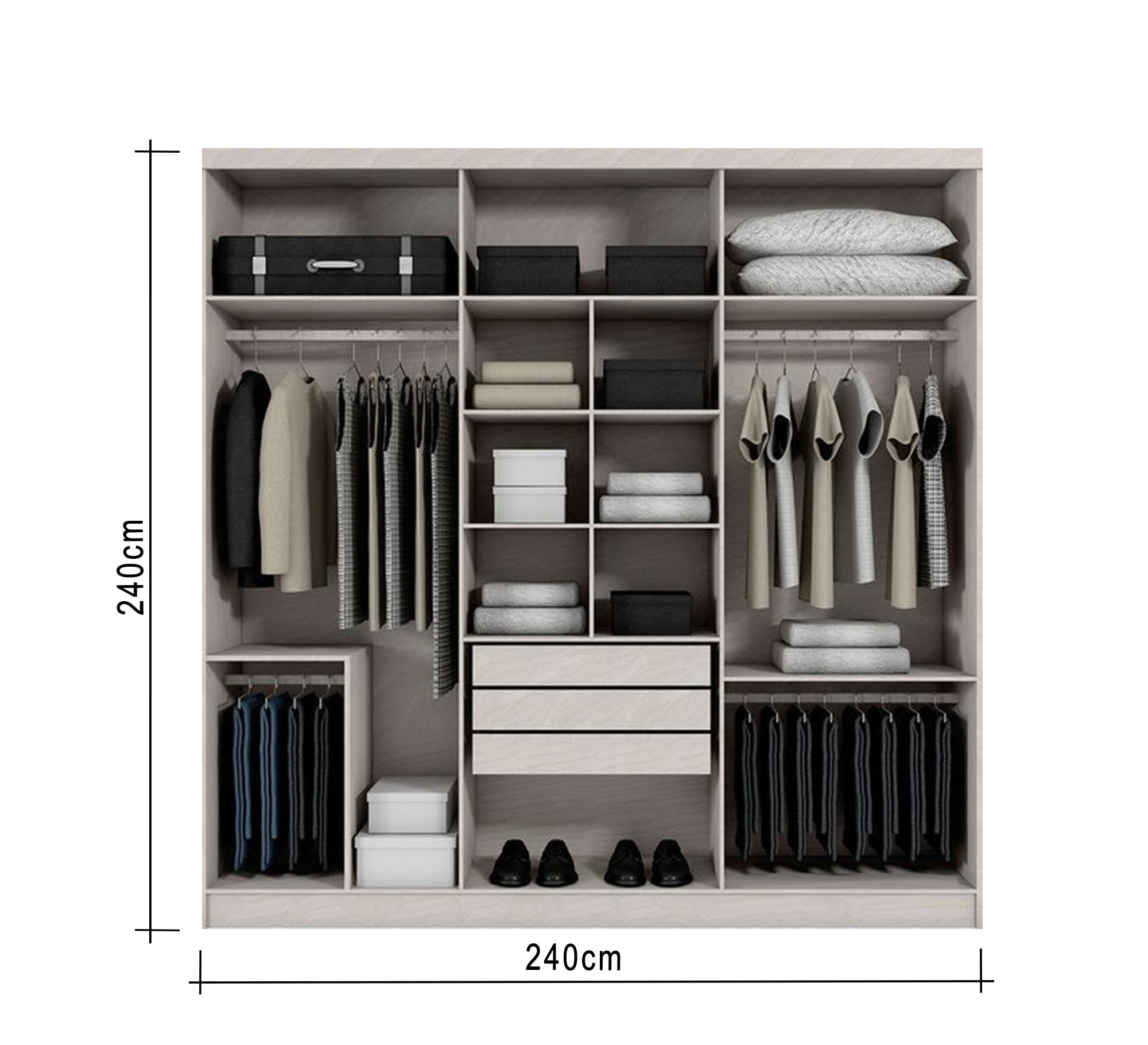 Gray Space Dresser: Elegant, Practical, Open Design - Vitrine Furniture - Furniture